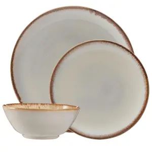 Mason Cash Reactive 12 Piece Dinnerset Cream