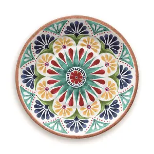 Purely Home Rio Medallion Melamine Dinner Plates - Set of 2