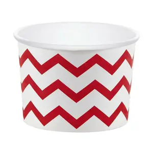 Creative Party Chevron Treat Cup (Pack of 6) White/Red (One Size)