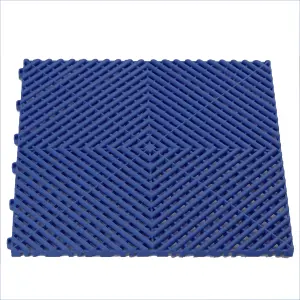 1m2 Vented Dark Blue Garage Floor Tiles