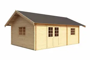 Lasita Caroline 2 Storey Log Cabin - 5.75m x 3.9m - 40mm Wall Logs Summer House