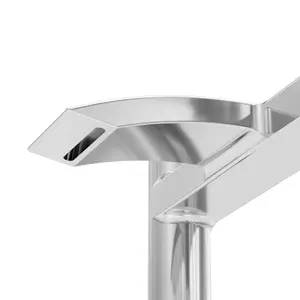 GoodHome Kariya Gloss Chrome effect Deck-mounted Manual Double Bath Filler Tap