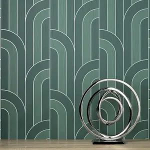 Cascade Arch Wallpaper Emerald / Silver Fine Decor FD42842