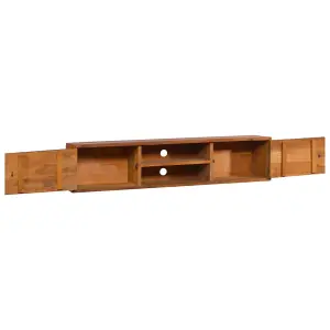 Berkfield Wall-mounted TV Cabinet 135x30x30 cm Solid Teak Wood