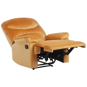 Recliner Chair ESLOV Velvet Mustard