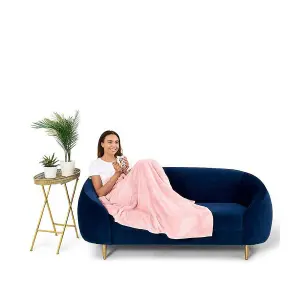 Brand Lab Fleece Blanket Blush Pink (One Size)