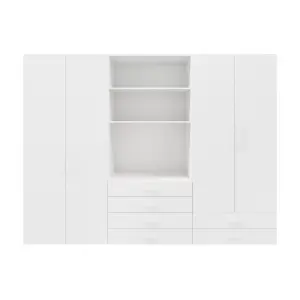 GoodHome Atomia White Chipboard Bedroom storage unit (H)2250mm (W)3000mm (D)580mm