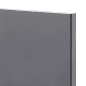 GoodHome Stevia Gloss anthracite Slab Tall appliance Cabinet door (W)600mm (H)633mm (T)18mm