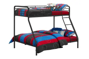 Bunk Bed Metal Black, Single Double