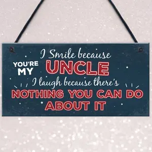 Red Ocean Funny Uncle Birthday Gifts Presents Hanging Plaque Keepsake Christmas Uncle Gifts