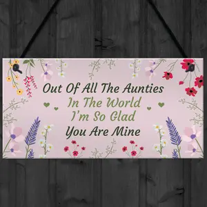 Auntie Gift For Birthday Christmas Hanging Plaque Gift For Auntie From Niece Nephew