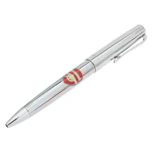 nal FC Official Chrome Football Crest Ball Point Pen Black/Silver/Red (One Size)