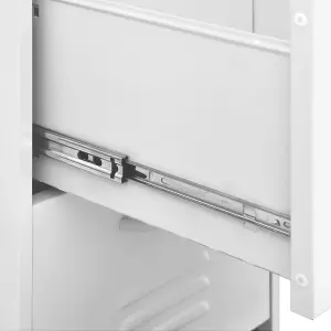 Berkfield Storage Cabinet White 42.5x35x101.5 cm Steel