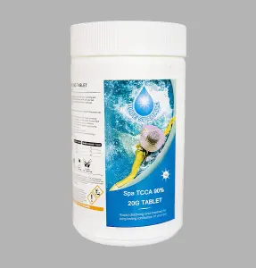 BLUE SPARKLE 1 Kg Chlorine Tablets Water Treatment for Rapid Disinfecting and Cleaning of Hot Tub Spa and Swimming Pool