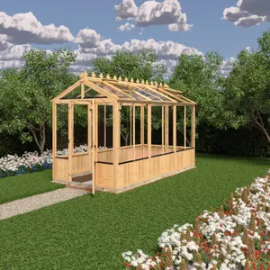 Shire Holkham 12x6 Wooden Apex Greenhouse