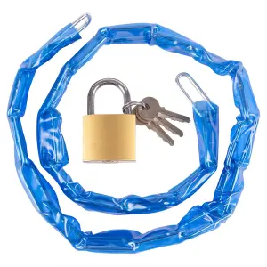 Blackspur - Chain & Padlock - 90cm - Blue