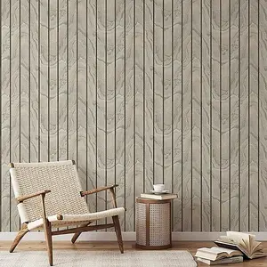 WOODGRAIN PANEL NATURAL HEAVYWEIGHT WALLPAPER MURIVA 193501