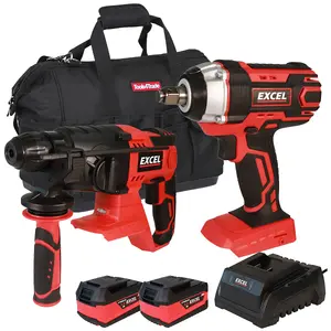 Excel 18V Cordless Twin Pack with 2 x 5.0Ah Batteries & Charger in Bag EXL5083