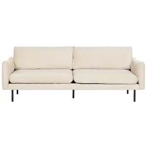 3 Seater Velvet Sofa Light Beige VINTERBRO