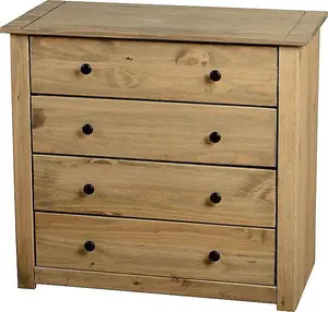 PANAMA WAXED PINE 4 DRAWER CHEST