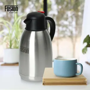 MantraRaj 2L Vacuum Airpot Jug Thermal Coffee Carafe Dispenser Insulated Double Walled Stainless Steel Vacuum Flask