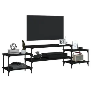 Berkfield TV Cabinet Black 197x35x52 cm Engineered Wood