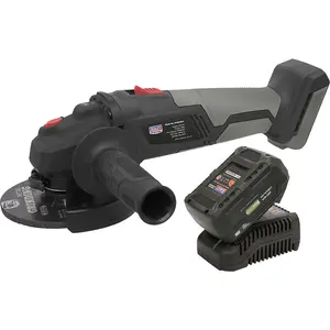 20V Brushless Angle Grinder Kit - Includes 4Ah Battery & Charger - Storage Bag