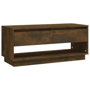 Berkfield TV Cabinet Smoked Oak 102x41x44 cm Engineered Wood