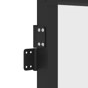 Berkfield Interior Door Slim Black 102.5x201.5 cm Tempered Glass and Aluminium