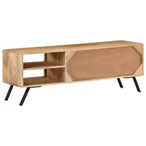 Berkfield TV Cabinet 110x30x40 cm Solid Mango Wood