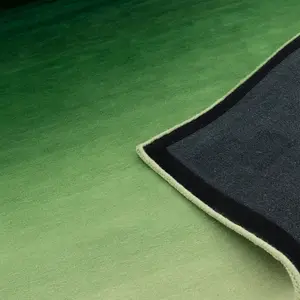 Green Wool Handmade Luxurious Modern Plain Rug For Living Room and Bedroom-120cm X 170cm