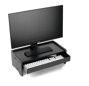 Durable Felt Lined Metal Drawer for Monitor Riser Stand - 47 x 22 cm