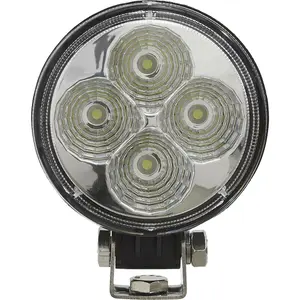 Waterproof Work Light & Mounting Bracket -12W SMD LED - 80mm Round Flash Torch