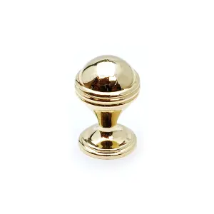 DecorAndDecor - COLLIER Gold Decorative Round Ball Kitchen Cabinet Drawer Cupboard Knob Handle - Pair