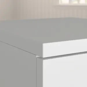 2 Drawer Filing Cabinet White