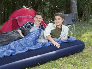 Easy Inflate King Size Airbed inflatable Flocked Air bed 80x60x8.5"