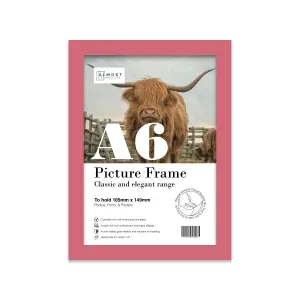 A6 Pink Picture Frame Fits A6 (10.5 x 14.8cm - 4.1 x 5.8in) Poster, Photo, Artwork, or Print.