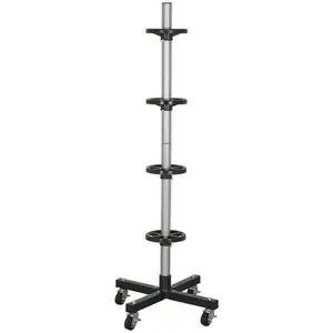 Heavy-Duty Freestanding Wheel Storage Trolley with Locking Castors - 100kg Capacity