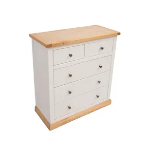 Trevi 5 Drawer Chest of Drawers Brass Knob