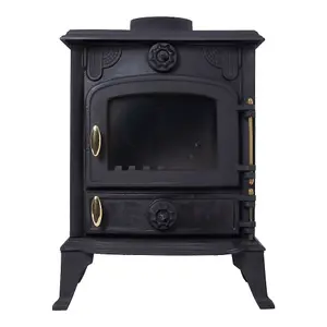 Freestanding Cast Iron Wood Burning Stove Fireplace