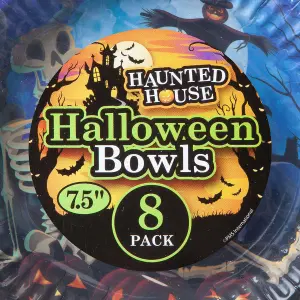 Halloween Paper Bowls Graveyard 7.5 inch Paper Bowls Halloween Party (8 Pack)