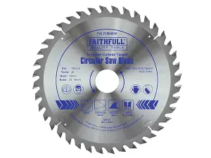 Faithfull FAIZ1904030 TCT Circular Saw Blade 190 x 30mm x 40T POS FAIZ1904030