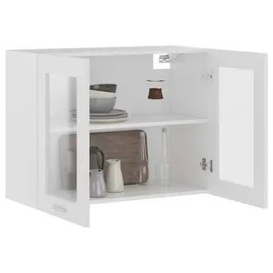 Eliotte Wall Mounted Display Cabinet White