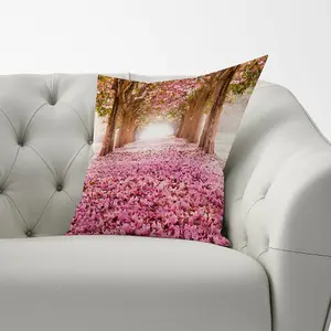 Pink Flower Tree Tunnel Cushions 60cm x 60cm