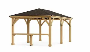 Meridian Gazebo 12ft x 20ft (3.7m x 6.2m) with Wooden Bar Counter