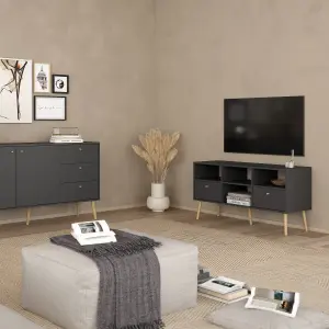 Cumbria TV-Unit with 2 Drawers