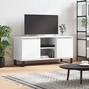 Berkfield TV Cabinet White 104x35x50 cm Engineered Wood