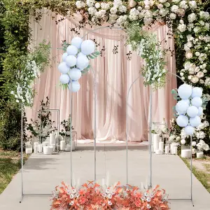 3pcs 180/200/220cm Height White Metal Arch Wedding Backdrop Stand Prop Decor