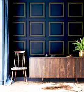 Arthouse Stately Panel Navy Wallpaper