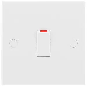 BG 20A Rocker Raised square Control switch Gloss White